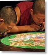 Mandala  Manifestation Sand Painting Metal Print