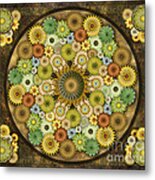 Mandala Stone Flowers Sp Metal Print