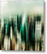 Manhattan Panorama Abstract Metal Print