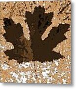 Maple Leaf Brown  Hues Metal Print