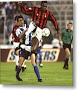 Marcel Desailly Of Ac Milan Metal Print