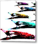 March Of The Peacocks Metal Print