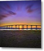 Mare Island Bridge At Sunset Metal Print