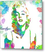 Marilyn Monroe Flowering Beauty Metal Print