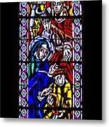 Marriage In Cana Stained Glass Metal Print