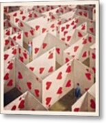#maze #love #cards #design #lost #deck Metal Print
