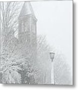 Mcgraw Hall In Winter Metal Print