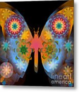 Meditative Butterfly Metal Print