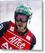 Men's Fis Skiing World Cup - Super Combined Downhill Metal Print