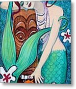 Mermaid's Tiki God Metal Print