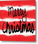 Merry Christmas- Greeting Card Metal Print