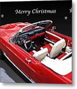 Merry Christmas Mustang Metal Print