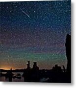 Meteors Over Mono Lake Metal Print