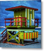 Miami - South Beach Lifeguard Stand 006 Metal Print