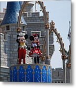 Mickey And Minnie In Living Color Metal Print
