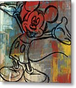 Mickey Mouse Sketchy Hello Metal Print