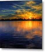 Mid Summer Sunset Metal Print