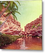 Midday At The Oasis Metal Print