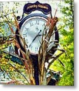 Milford Pa - Jewelry Square Street Clock - Autumn Metal Print