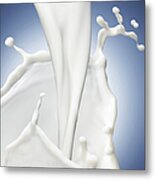 Milk Splash Metal Print