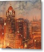 Milwaukee At Night Metal Print