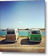 Mine And My Dads Buses Down The Beach Metal Print