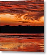 Mississippi River Sunset Metal Print