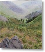 Mist In The Glen Metal Print