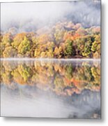 Mist On Loweswater In The Lake District Metal Print