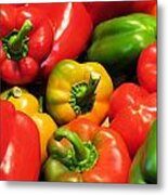 Mixed Bell Peppers Metal Print