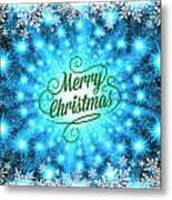 Mod Cards - Holiday Lights X - Merry Christmas Metal Print