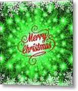 Mod Cards - Holiday Lights Xi - Merry Christmas Metal Print