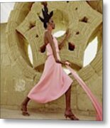 Model By Carved Window In Jericho Metal Print