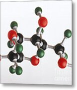 Model Of A Glucose Molecule Metal Print