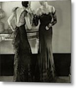 Models In Evening Gowns Metal Print