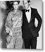 Models In Formal Wear Metal Print