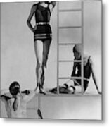 Models Wearing Bathing Suits Metal Print