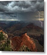Mohave Point Thunderstorm Metal Print