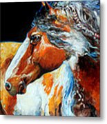Mohican The Indian War Pony Metal Print