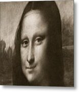 Mona Lisa From A Different Angle Metal Print