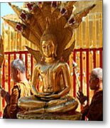 Monk Ceremony - Wat Phrathat Doi Suthep - Chiang Mai Thailand - 01139 Metal Print