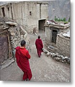 Monks In Lamayuru - Ladakh - India Metal Print
