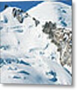 Mont Blanc Summit Super Panorama Alps Metal Print