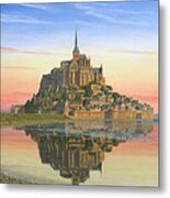 Mont Saint-michel Morn Metal Print