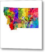 Montana Map Metal Print