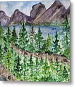 A Road To The Sun In Glacier Park Metal Print
