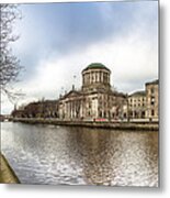 Moody Winter Day On Inns Quay In Dublin Metal Print