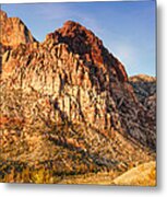 Moon Over Juniper Peak - Red Rock Canyon Las Vegas Nevada Metal Print