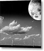 Moon Power Metal Print