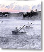 Moored At 10 Below Zero Metal Print